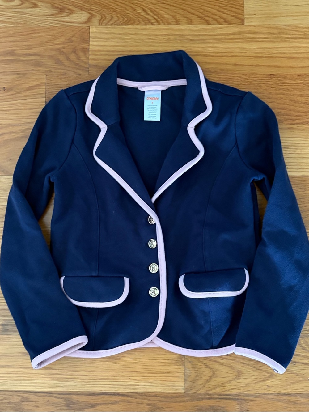 Gymboree Navy Blazer with Pale Pink Trim
